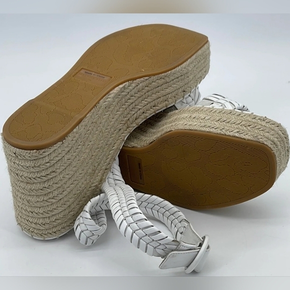 Veronica Beard Rilla Woven Leather Wedge Espadrilles SZ 9 - Picture 5 of 5